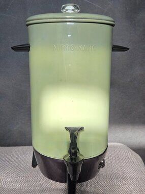 Mirro Avacado 22 Cup Coffee Percolator Complete Tested!